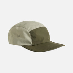 Look Design custom branded two-tone cap in olive green and beige