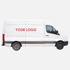 Look Design custom branded vehicle signage on a white van